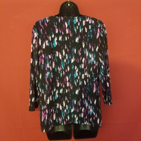 JM Collection Black with Pink and Blue Top - Picture 2 of 2